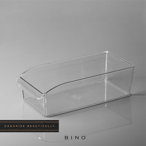 Diseño transparente BPA-free facilita localizar productos rápidamente.