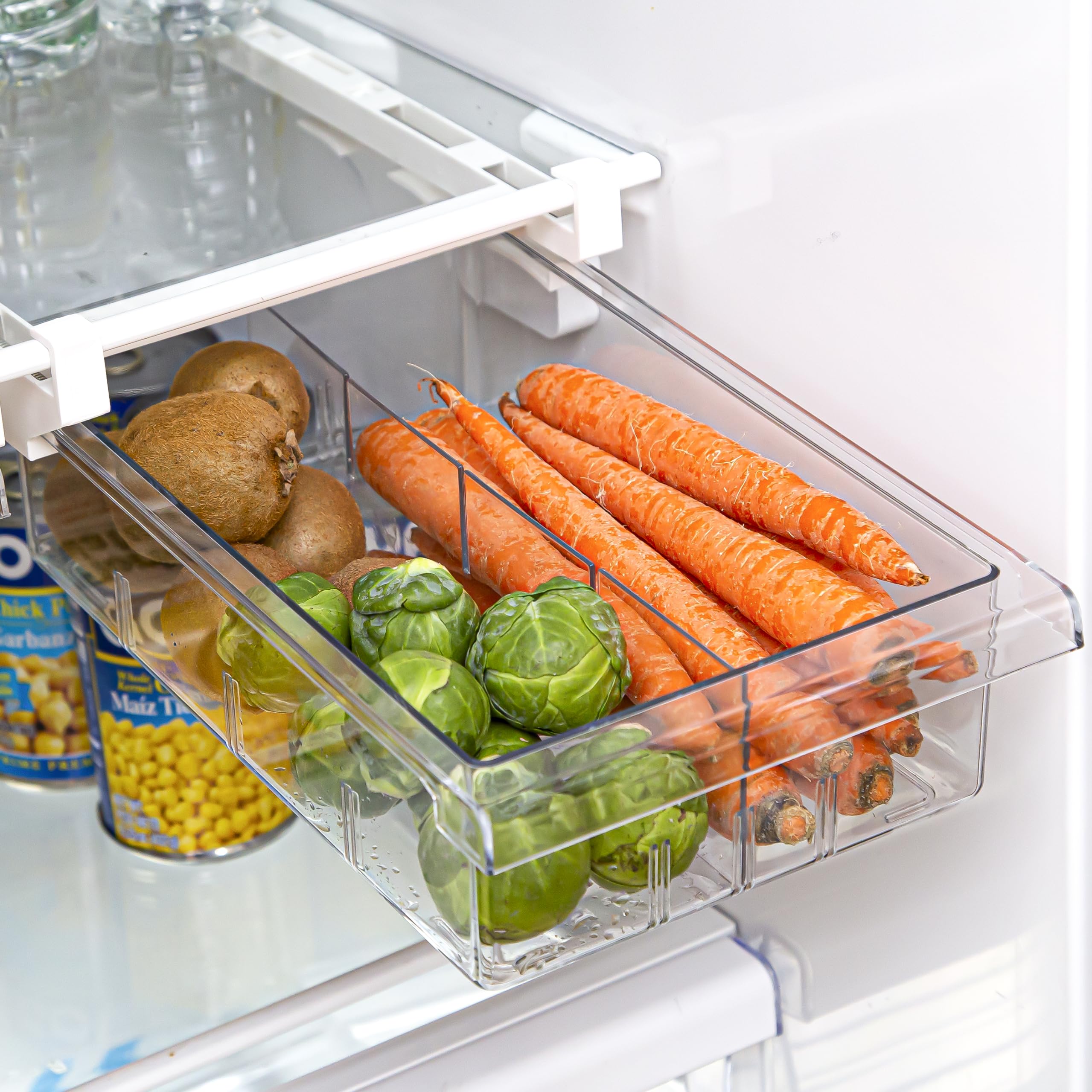 BINO diseño versátil para cocina y despensa, organizando frutas, verduras y bebidas