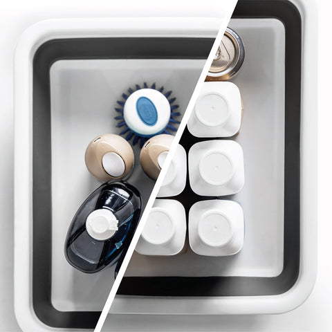 BINO Lavabo con medidas expandido, apto para platos grandes
