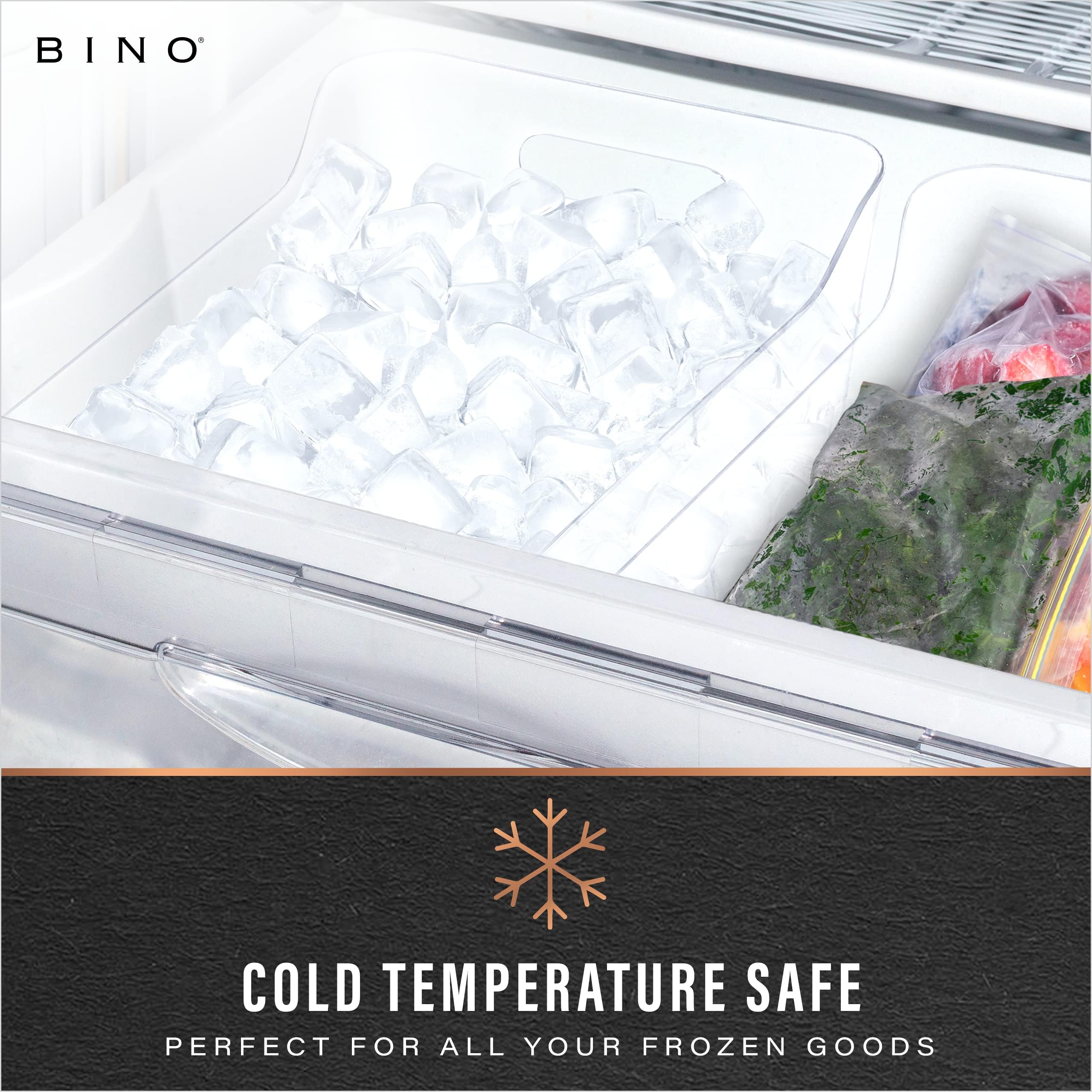 BINO contenedor grande de 13,5 l x 9,25 w x 5,5 h para maximizar almacenamiento.