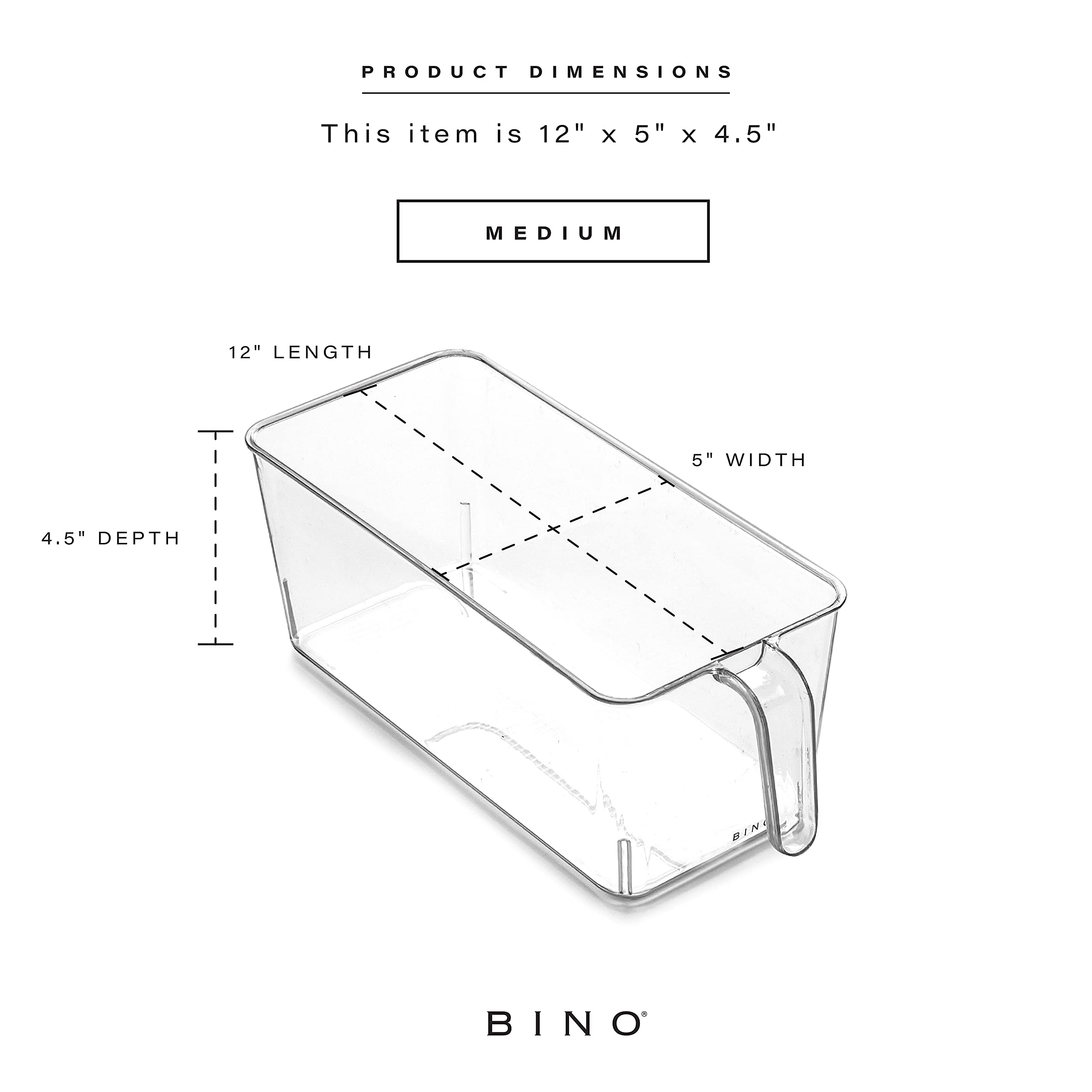 BINO organizador claro para despensa, visibilidad rápida de contenidos.