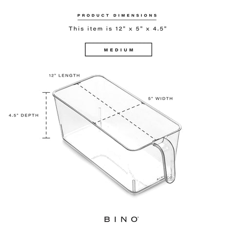 BINO organizador claro para despensa, visibilidad rápida de contenidos.