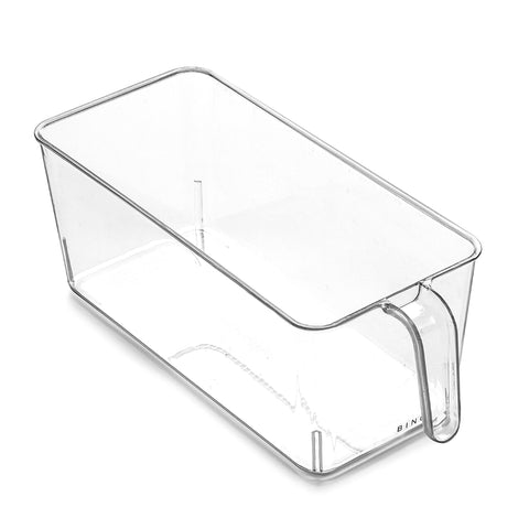 BINO organizador claro mediano para despensa y nevera, acceso rápido.