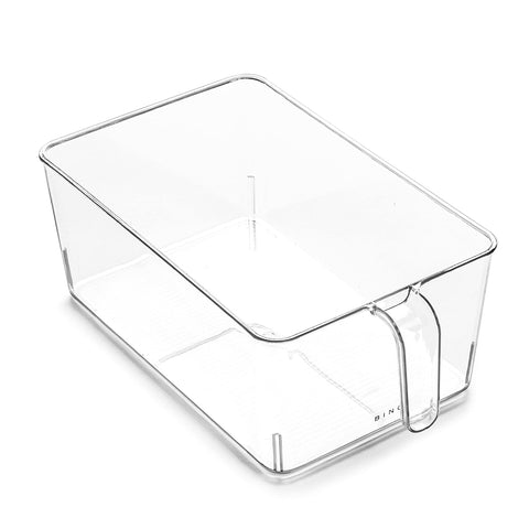 BINO organizador claro con asa integrada para transporte fácil