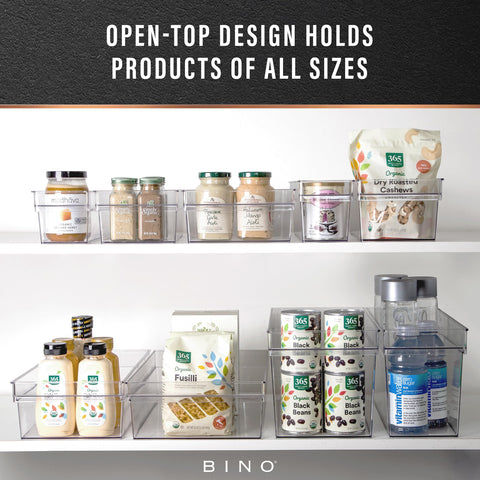 BINO organizadores cocina y despensa transparentes que facilitan el almacenamiento.