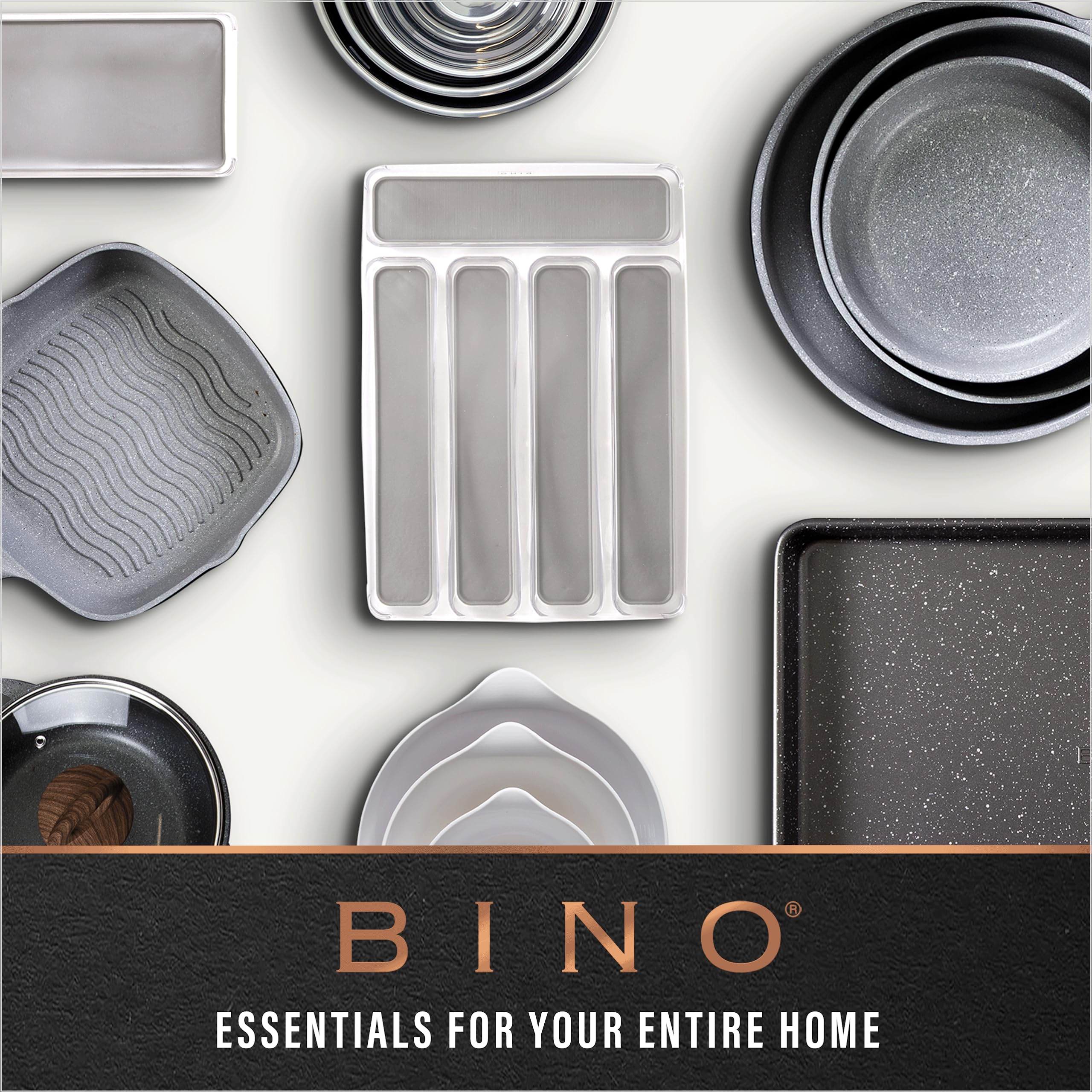 BINO organizadores multifuncionales para casa, ideales para cocina, despensa y lavandería.