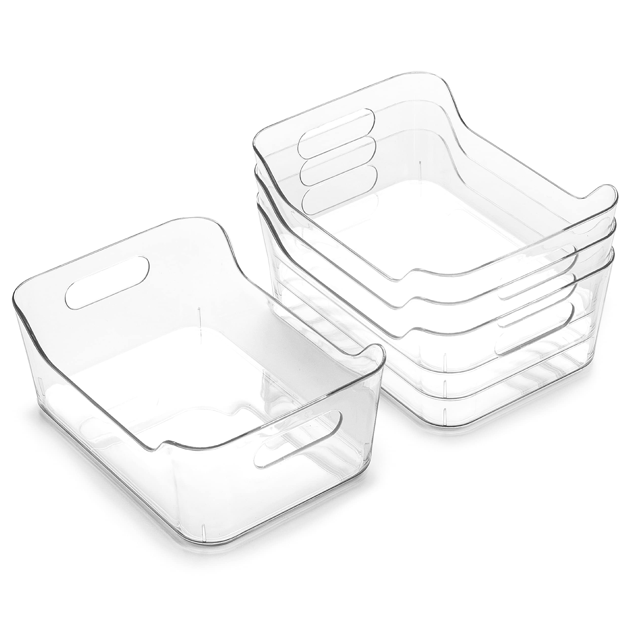 BINO contenedor transparente de tamaño extra pequeño para despensa facilita ver y organizar comida.