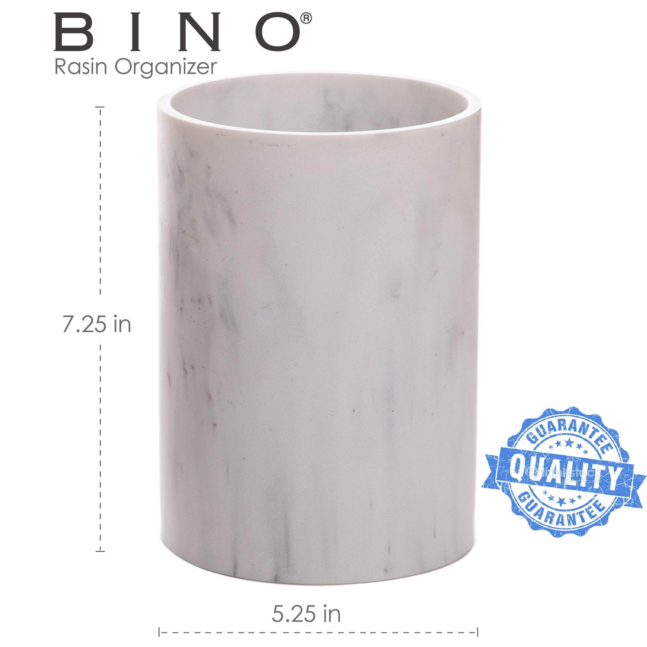BINO Porta utensilios en mármol, detalle de durabilidad y acabado elegante