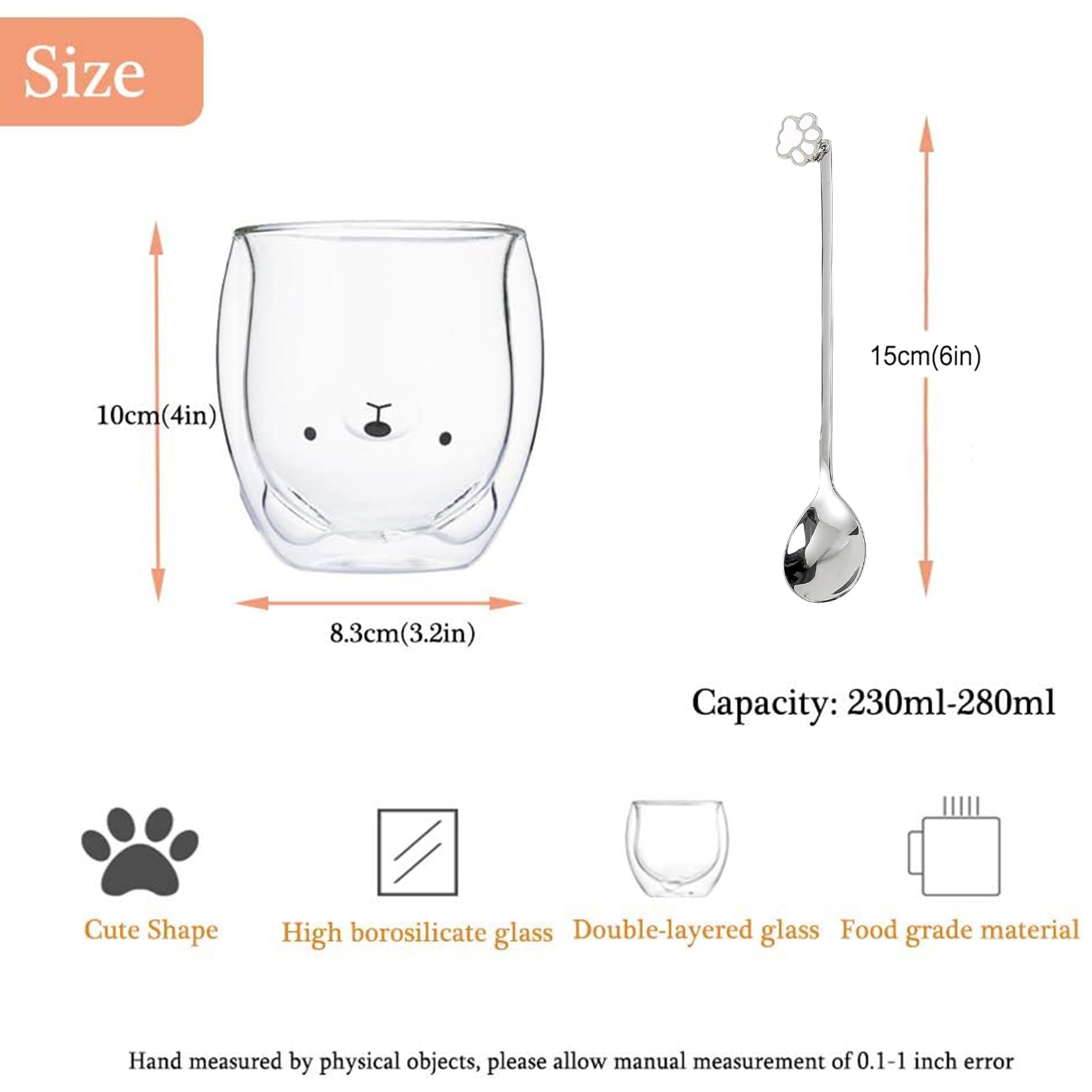Taza Binoster para batidos y jugos con acabado claro.