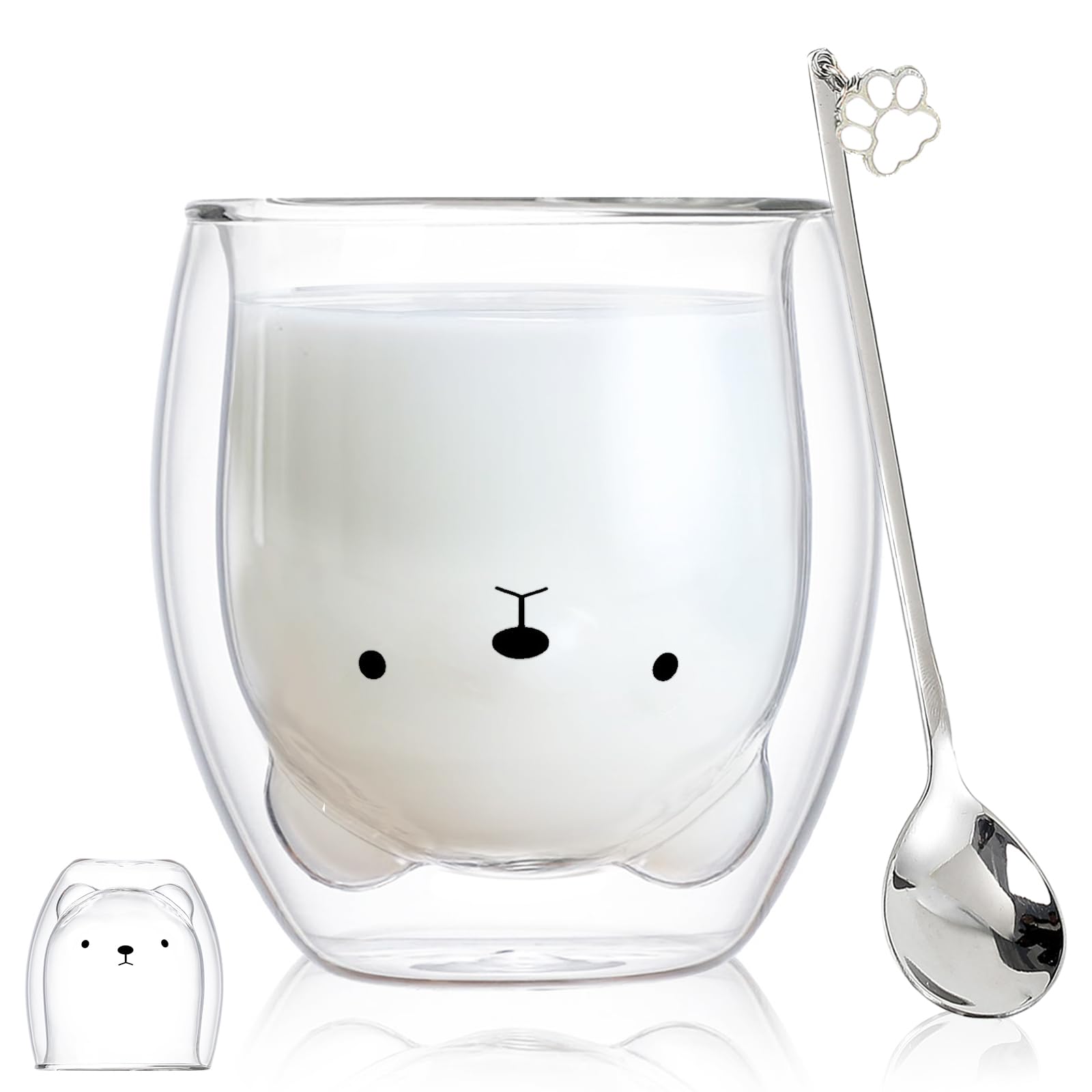 Taza Binoster oso adorable de doble pared para bebidas calientes o frías.