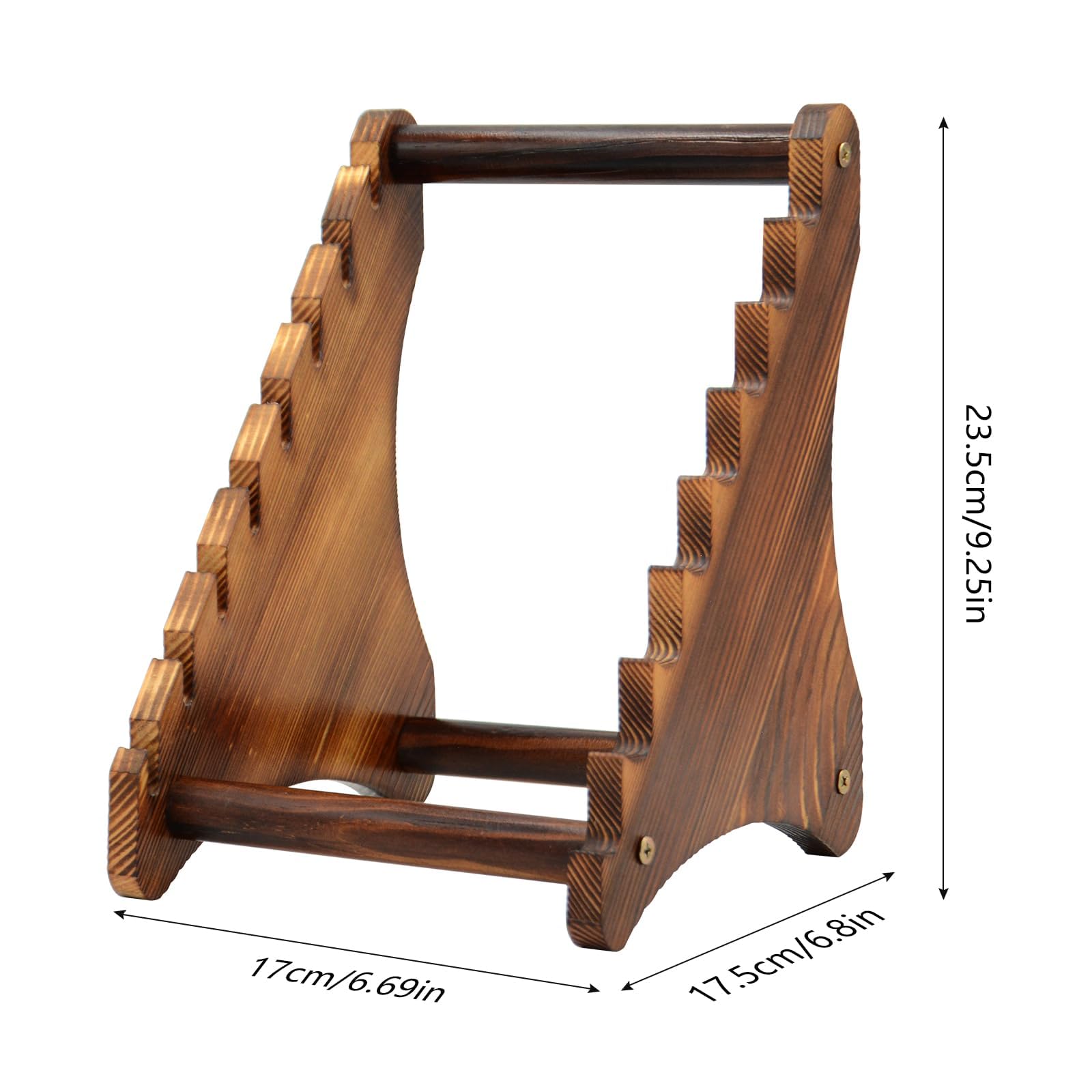 Biobasedon mostrador de cuchillos de madera con diseño natural.