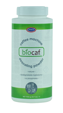 Biocaf desincrustante para cafetera: frasco de 900 g, limpieza eficaz de sarro.