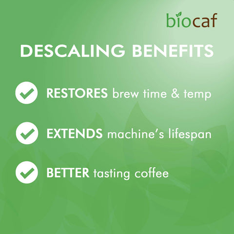 Biocaf desincrustante para hervidores, desincrustación suave y eficiente.