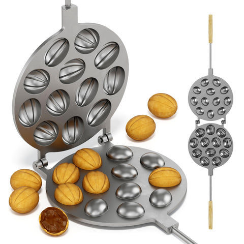 BIOL molde oreshki 12 cavidades para hornear galletas de nuez, preparación eficiente.