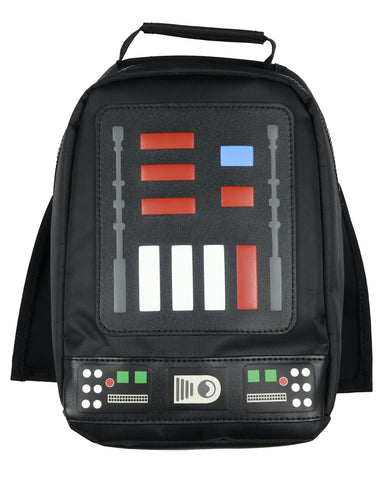 Bioworld Darth Vader Lunch Tote con capa, diseño temático ideal para la escuela o la oficina.