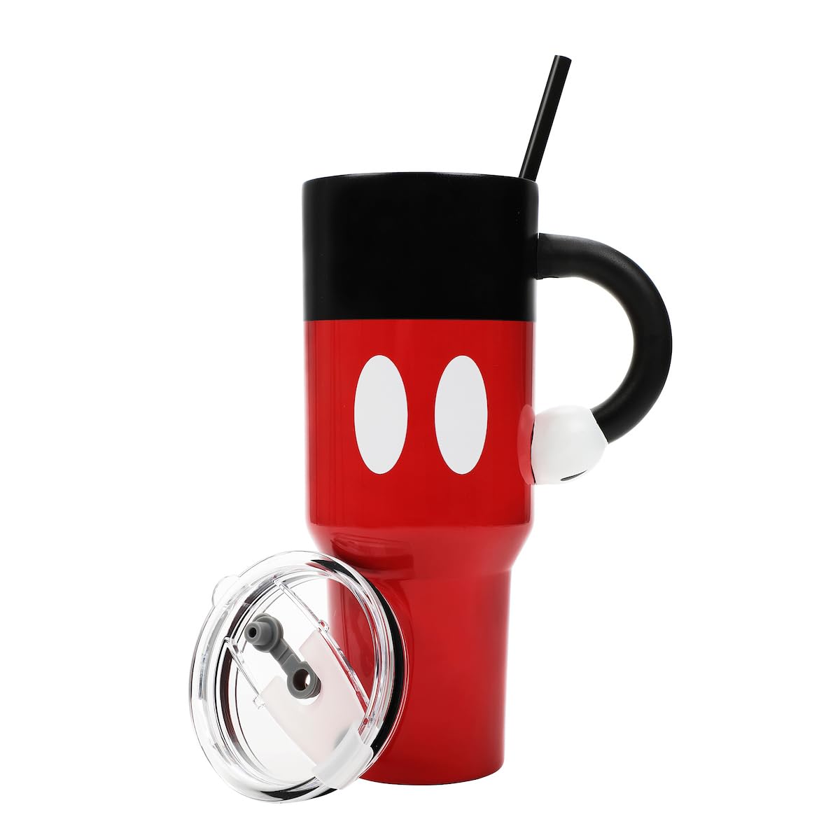 Bioworld Mickey Mouse: vaso termico con asa esculturada para transporte diario.