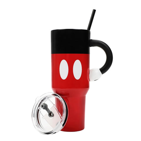 Bioworld Mickey Mouse: vaso termico con asa esculturada para transporte diario.