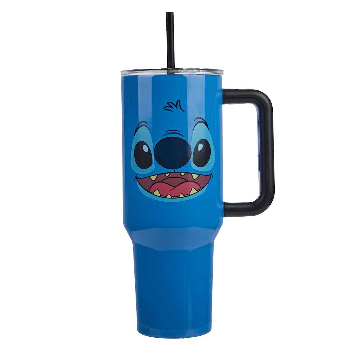 Bioworld Disney Stitch vaso térmico 40 onzas azul, acabado resistente en acero inoxidable.