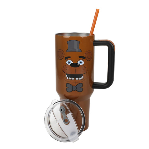 Bioworld Freddy Fazbear, capacidad de 40oz, ideal para seguidores del juego.
