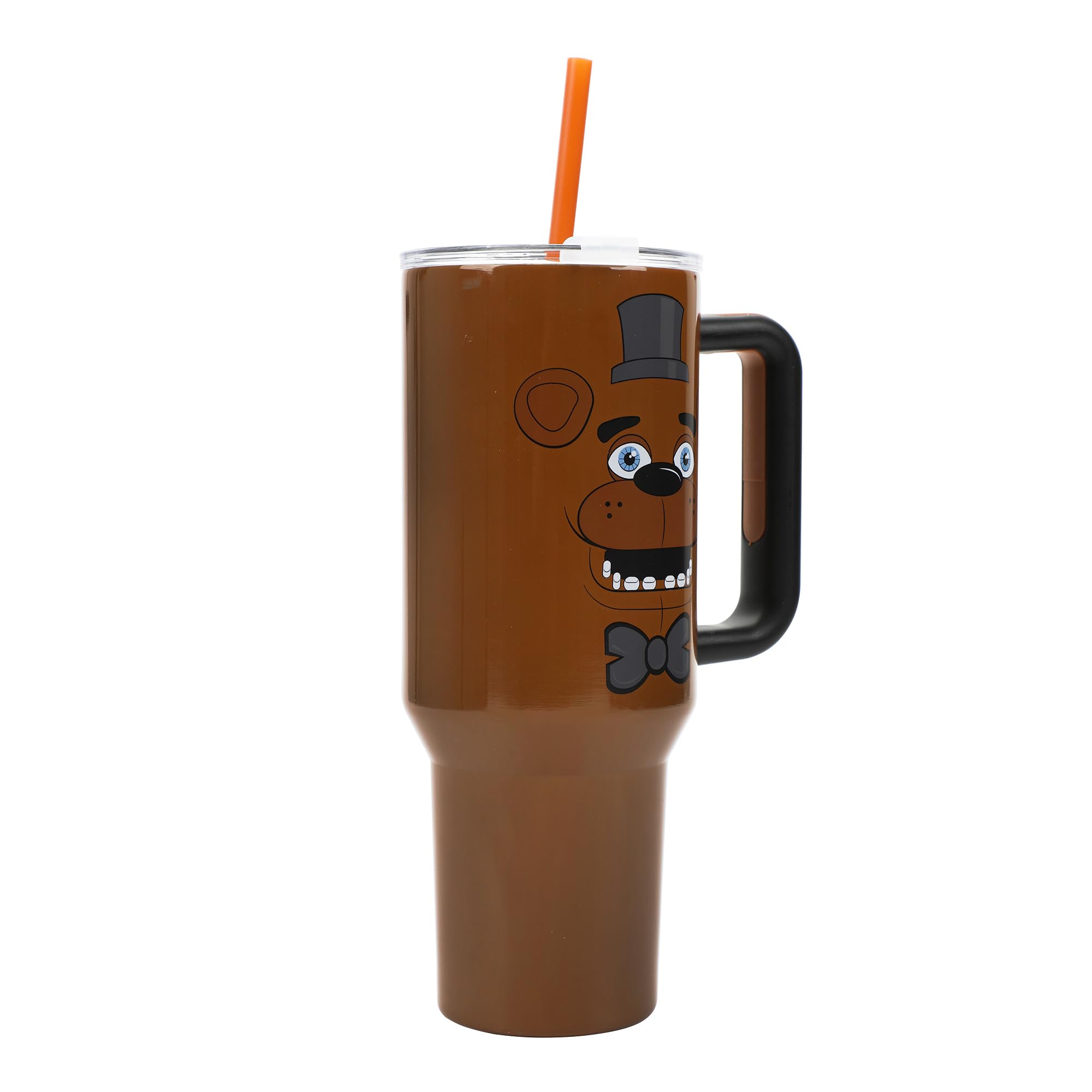 Bioworld Freddy Fazbear, acero inoxidable duradero, resistente a uso diario.