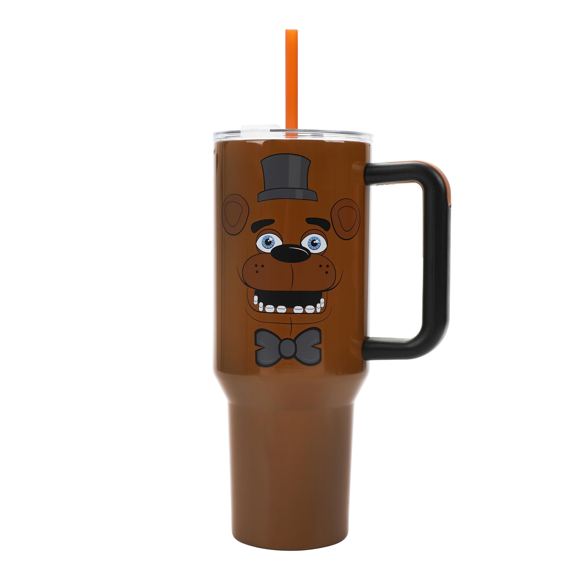Bioworld Freddy Fazbear, vaso térmico 40oz, perfecto para mantener tu bebida durante el día.