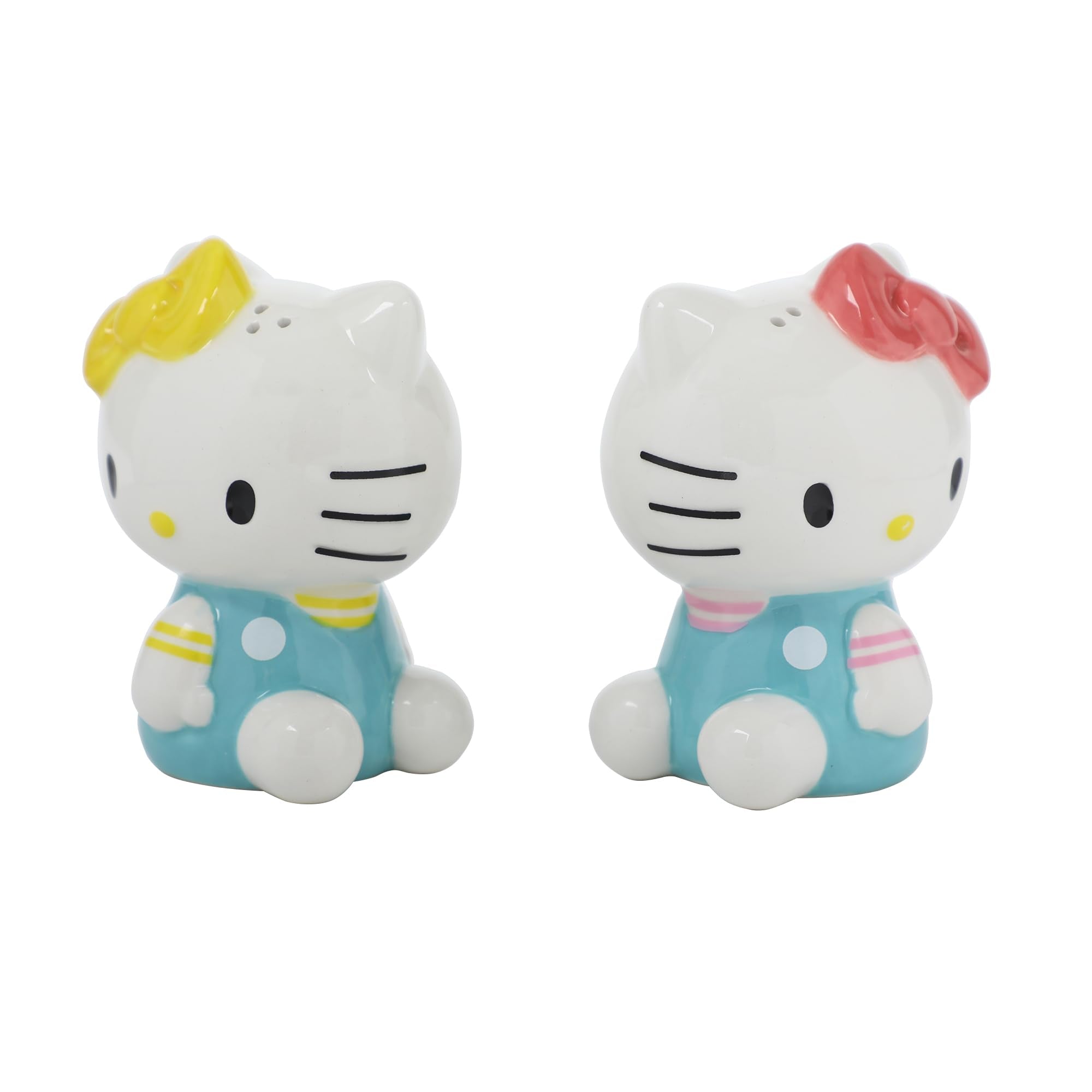 Bioworld Hello Kitty salero y pimentero cerámicos, empaque seguro para regalo.