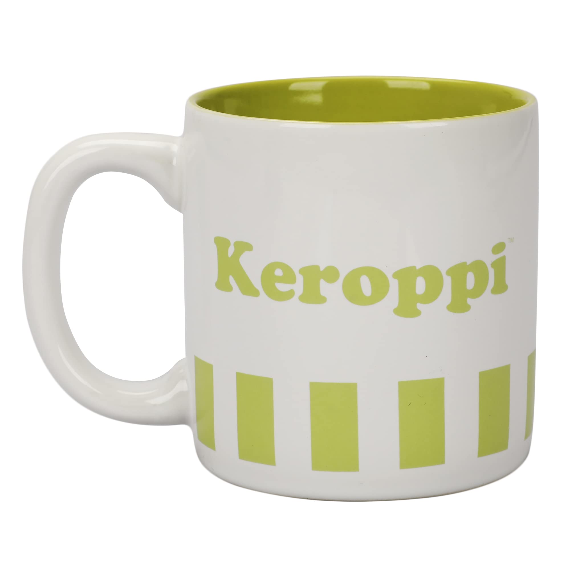 Bioworld Keroppi dibujo en taza cerámica con interior verde para bebidas