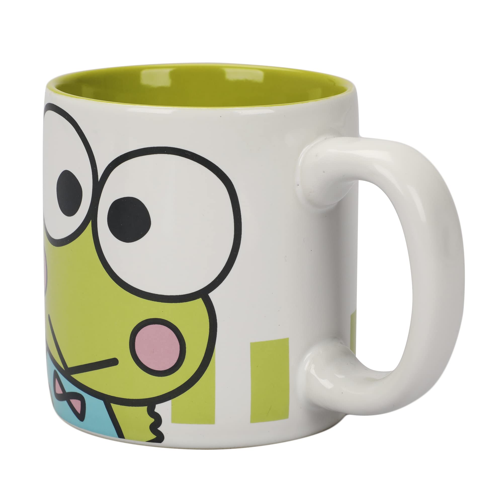 Bioworld Keroppi con nombre en verde, regalo ideal para fanáticos