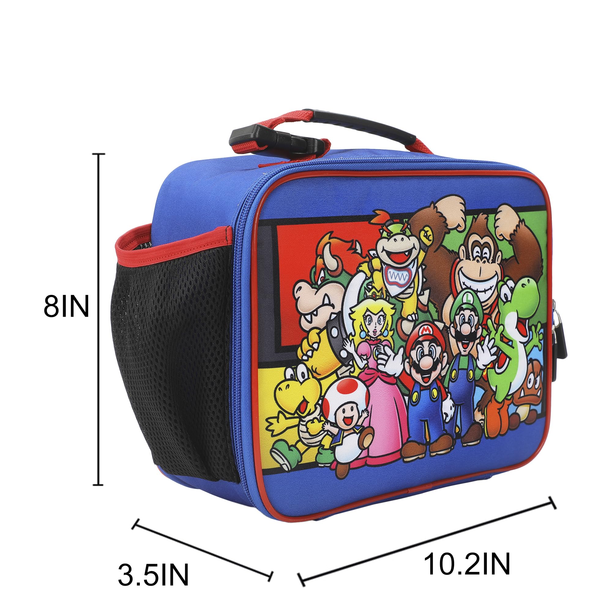 Bioworld lonchera Mario con manija superior, fácil de transportar