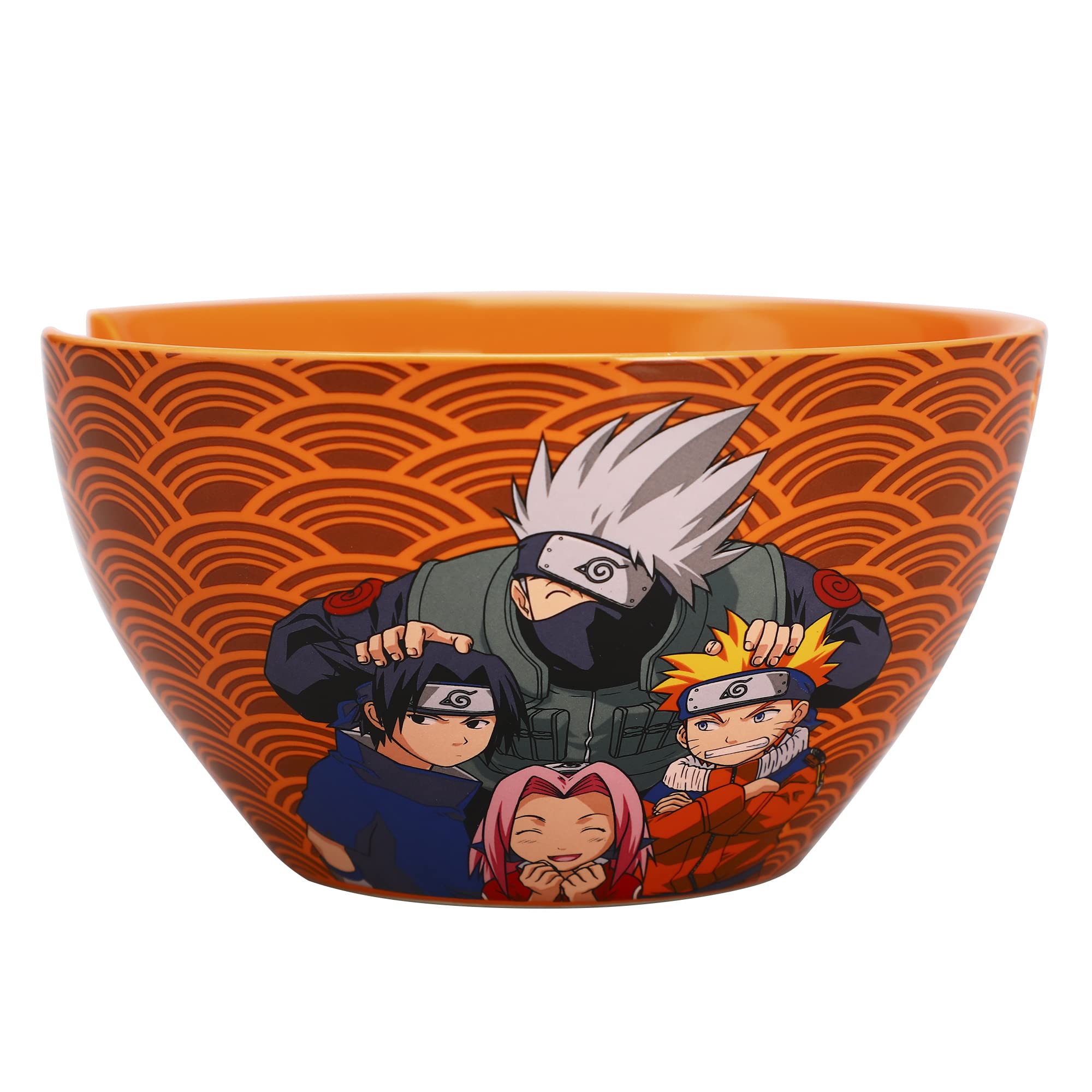 Bioworld Naruto tazón naranja con texto, embellece tus comidas