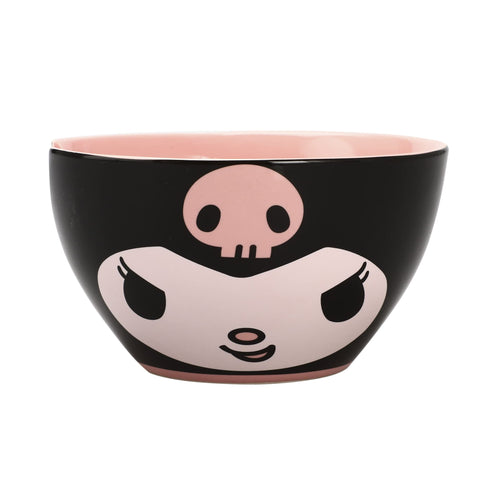 Interior rosa con Kuromi en blanco, perfecto para servir ramen.