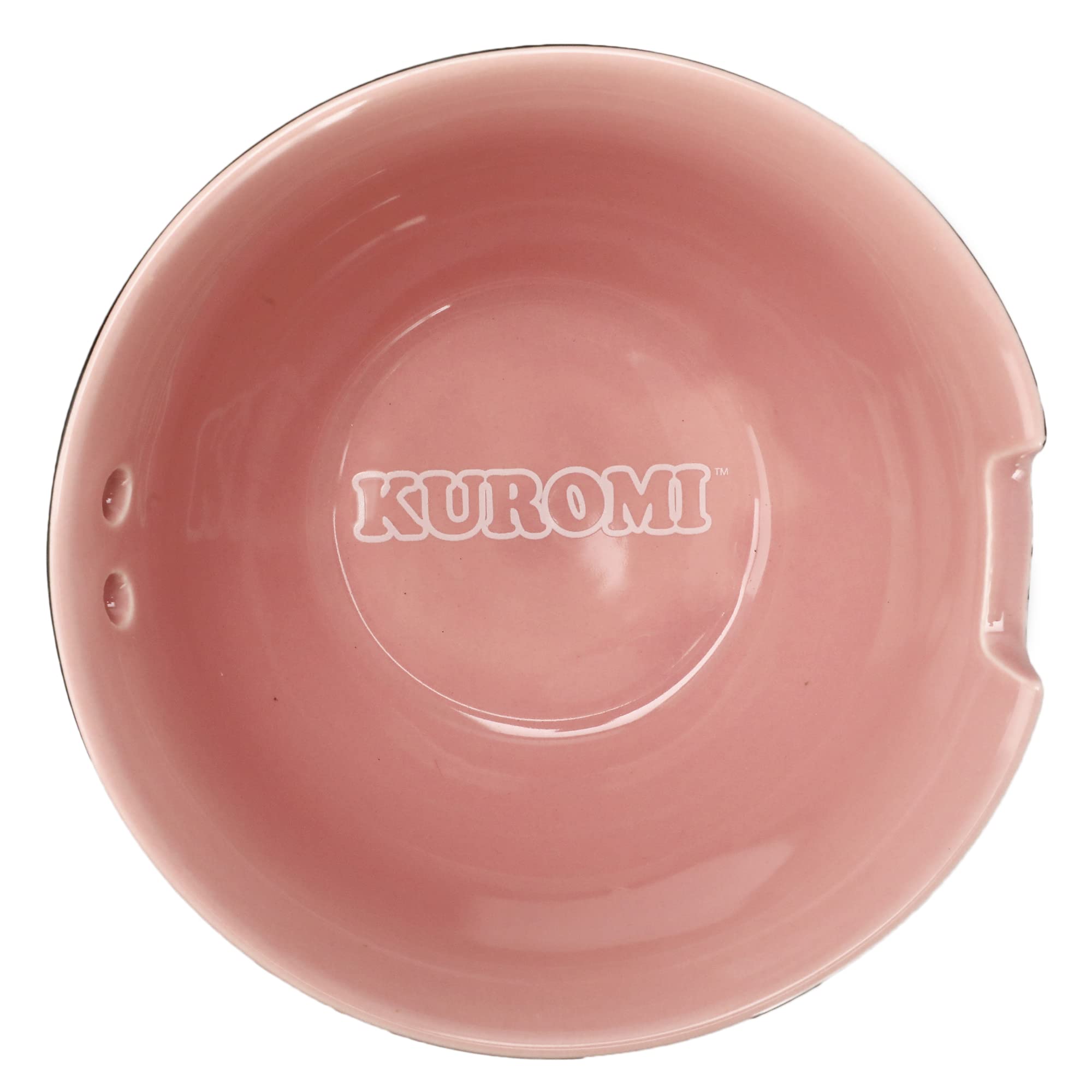 Tazón cerámico Bioworld Kuromi, capacidad de 20 onzas para porciones generosas.