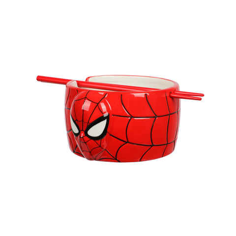 Bioworld Spider-Man incluye palillos a juego para una experiencia completa.