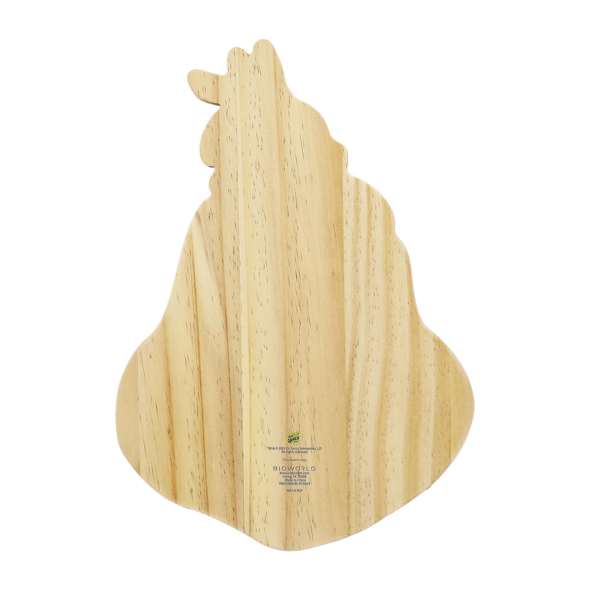 Bioworld tabla de cortar Grinch Sonriente, tamaño 30,5 cm x 21,5 cm para picar verduras