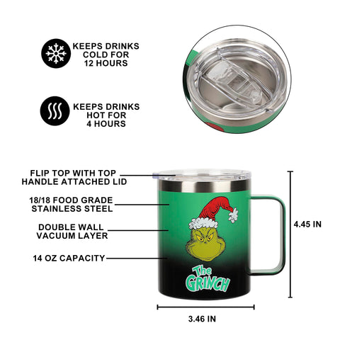 Bioworld Taza de acero inoxidable licenciada de 14 onzas, uso diario duradero