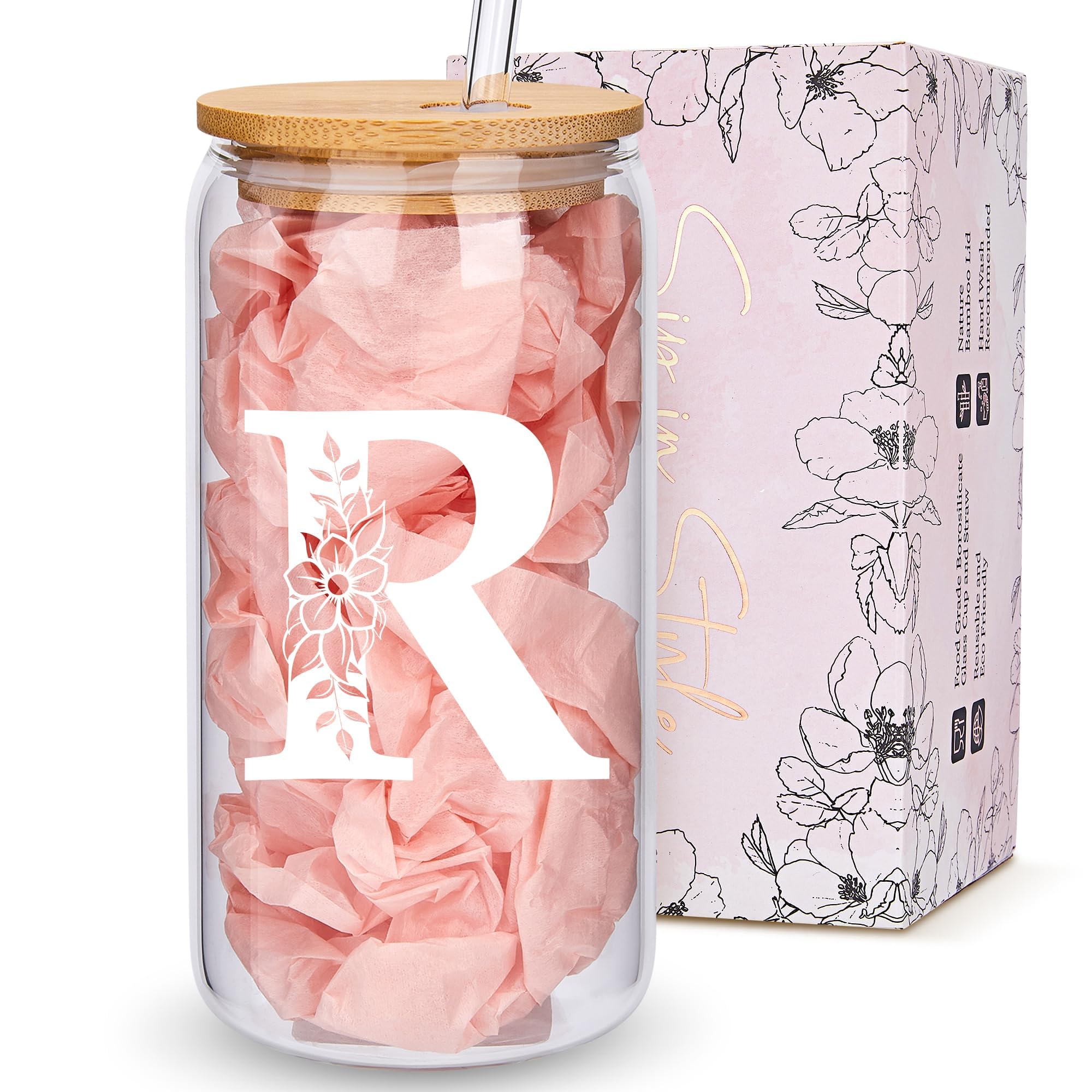 Vaso BIPEDS con monograma y tapa-pajita para bebidas diarias.