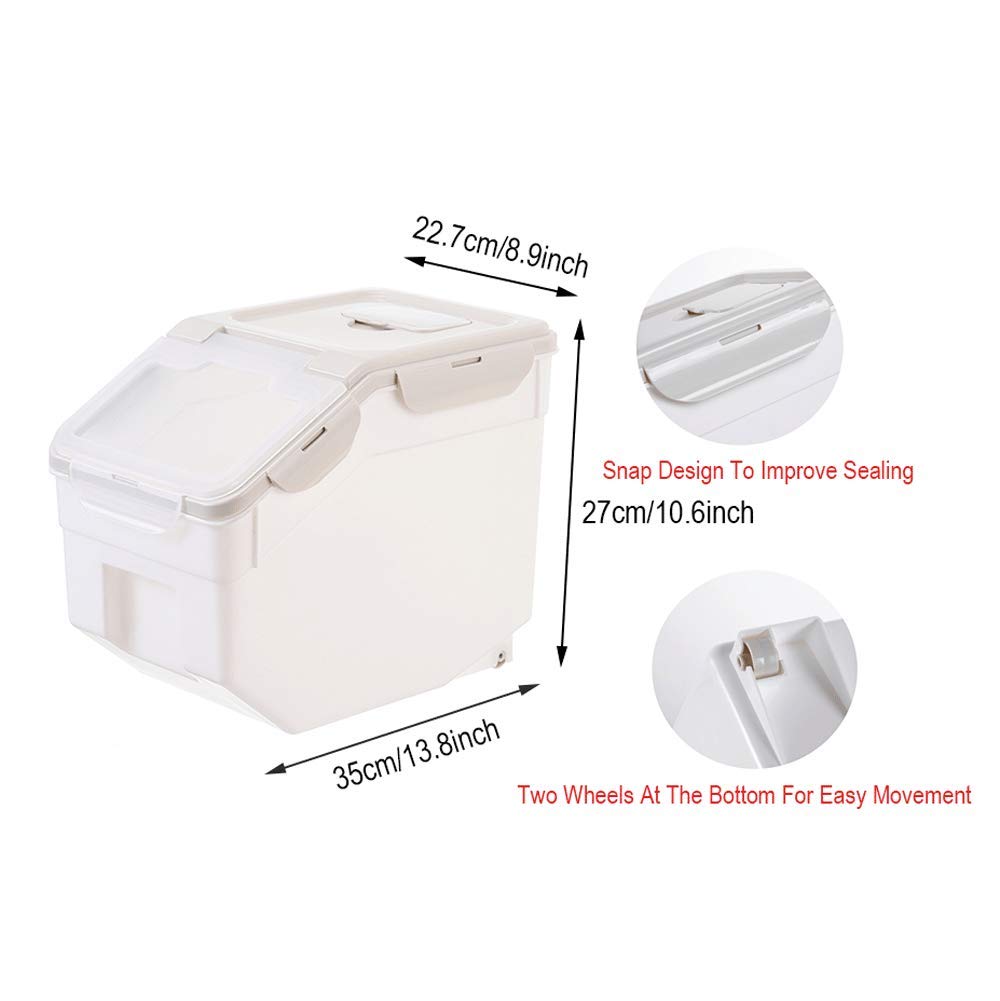 BIPEGE WINIAER tamaño 35 x 27 x 22.7 cm para arroz y granos