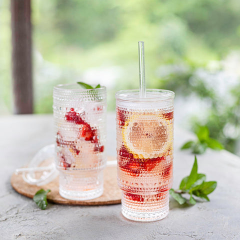 Birchland Vaso cristal, estilo con perlas, cómodo y apto para lavavajillas.