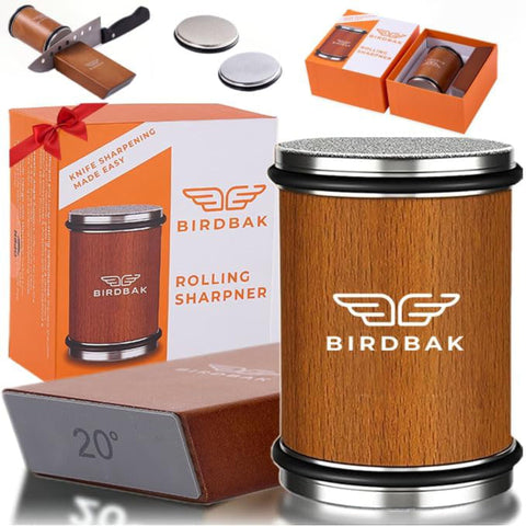 BIRDBAK afilador rodante para cuchillos con diamantes mejora el filo en segundos