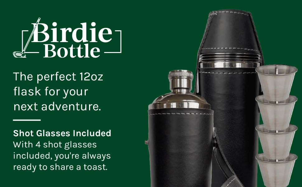 Birdie Bottle acero inoxidable ofrece durabilidad para salidas y eventos.