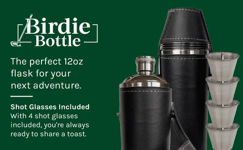 Birdie Bottle acero inoxidable ofrece durabilidad para salidas y eventos.