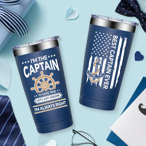 Birgilt tumbler capitan 20oz, tapa incluida, evita derrames.