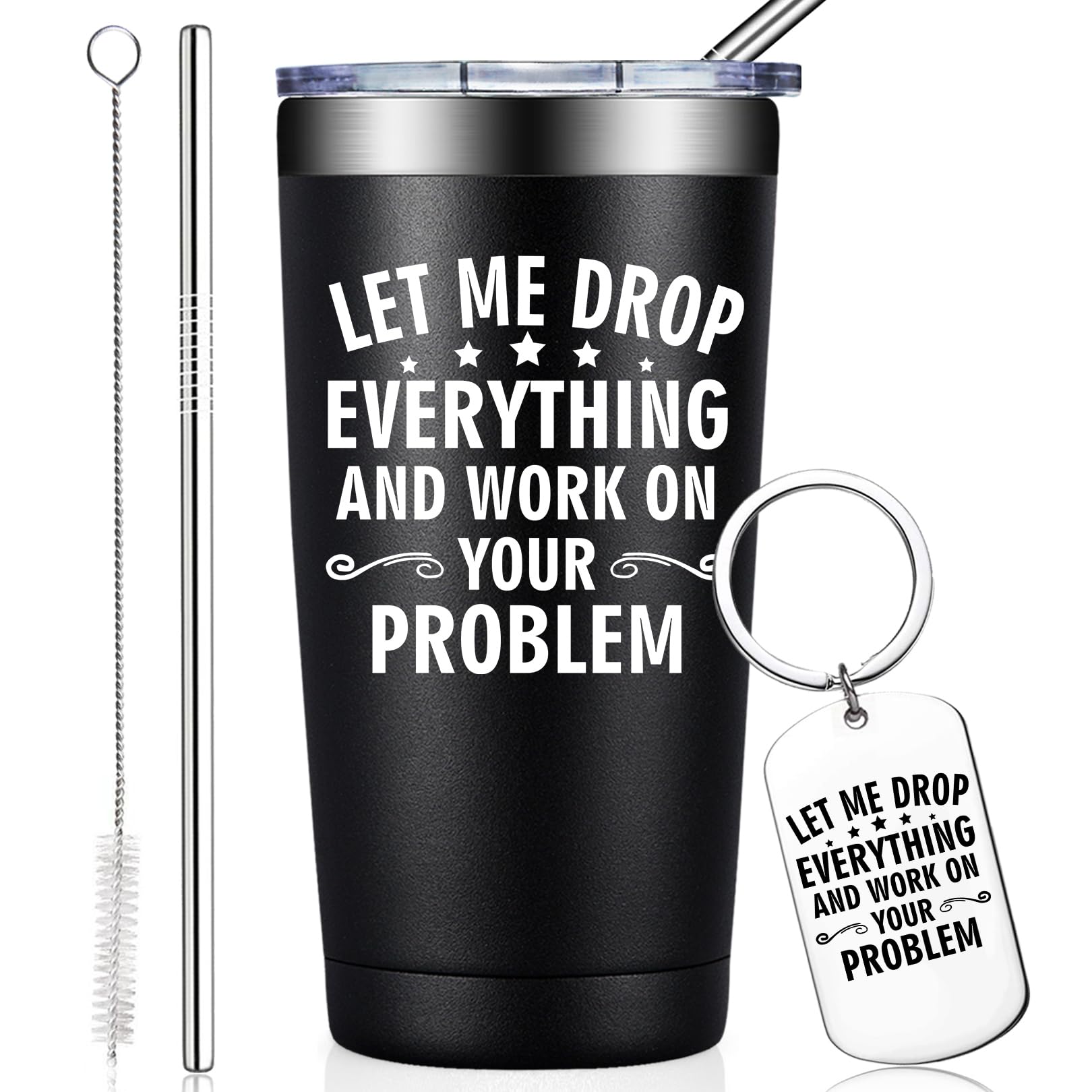 BIRGILT vaso térmico 20 onzas con humor de oficina, ideal para desestresar companeros.