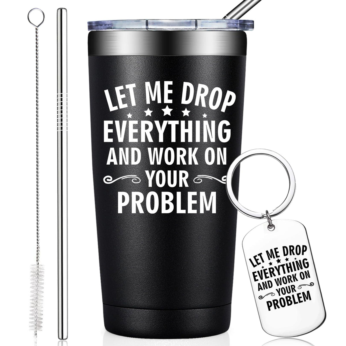 BIRGILT vaso térmico 20 onzas con humor de oficina, ideal para desestresar companeros.