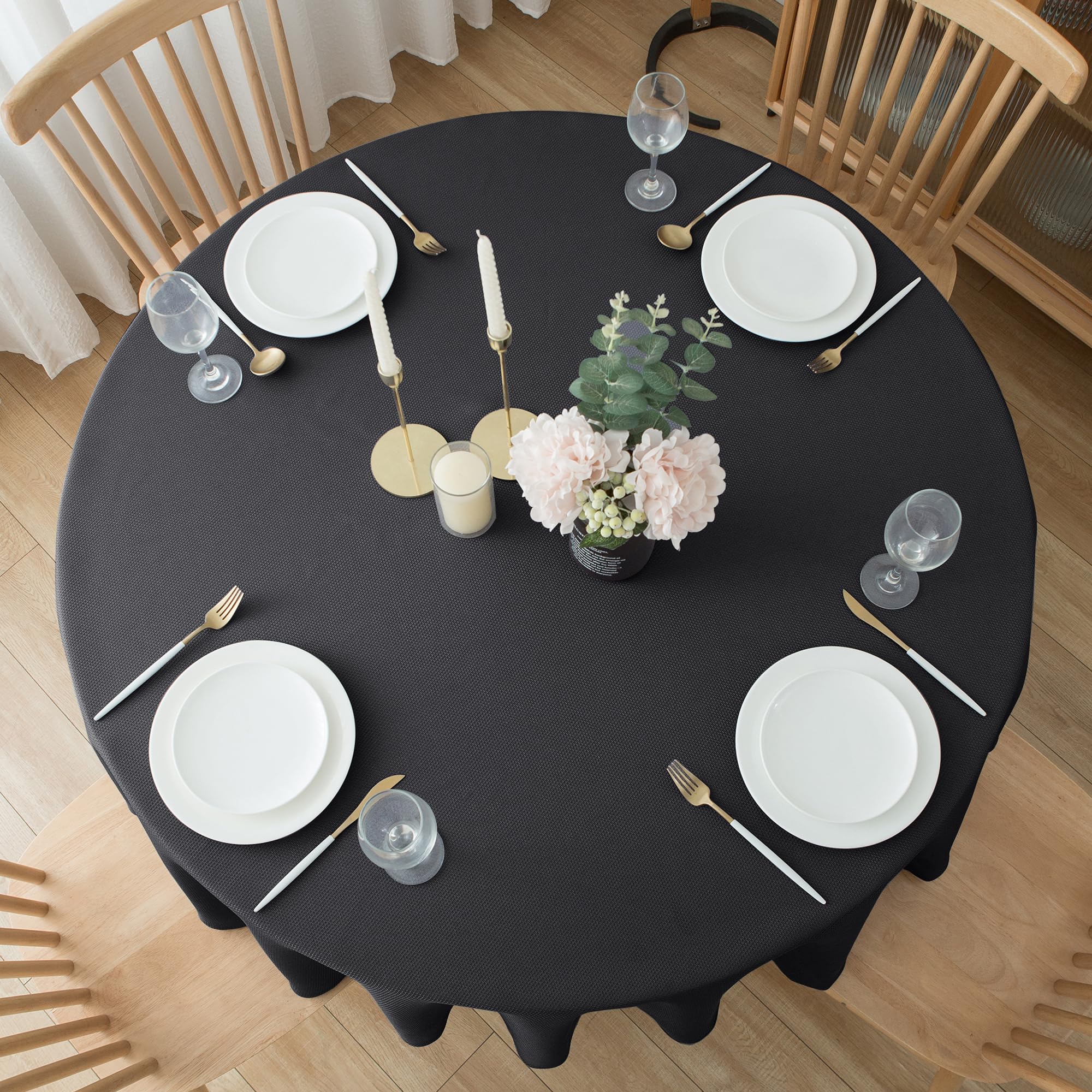 Biscaynebay ambiente-familiar mantel negro, ideal para usos diarios y celebraciones.