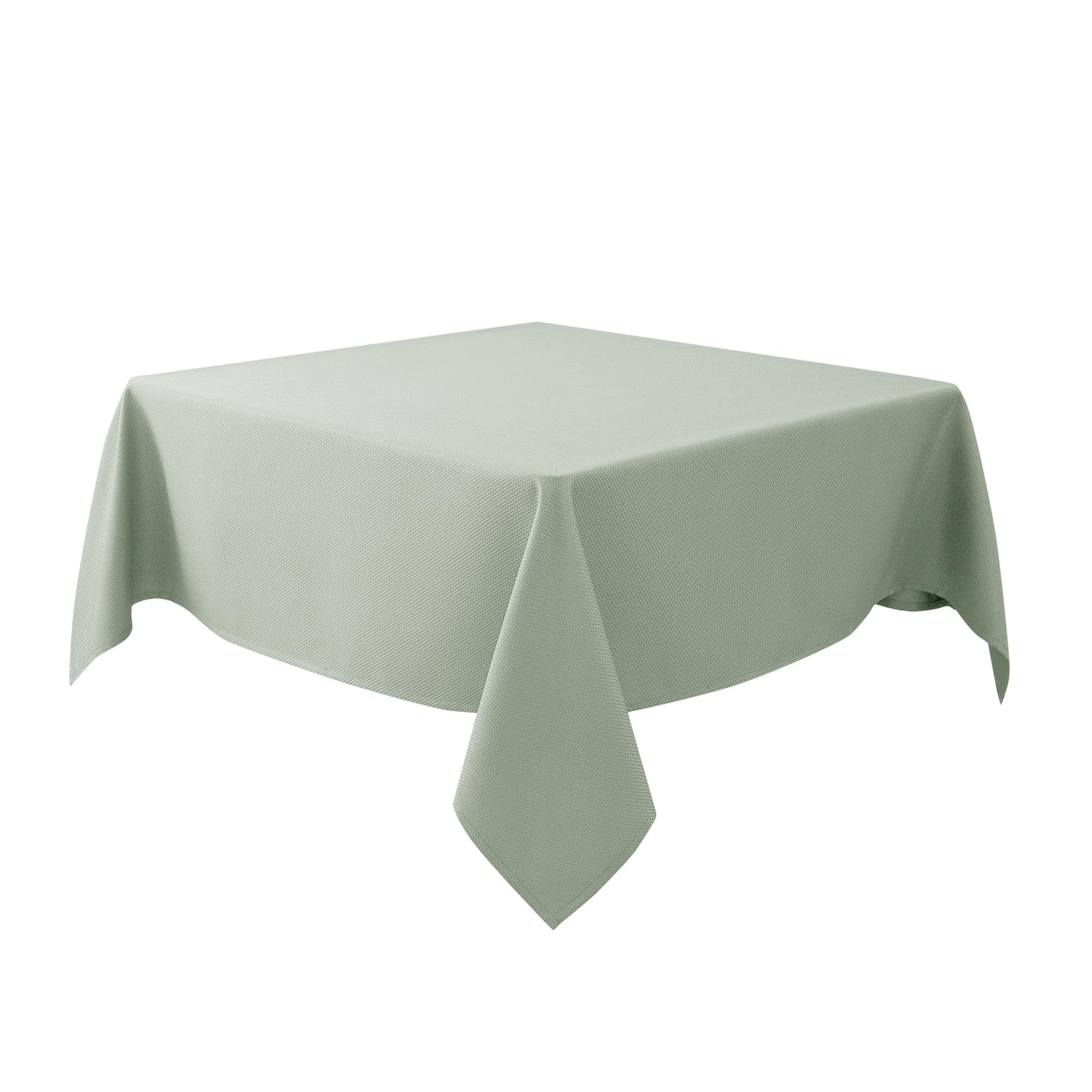 Mantel Biscaynebay cuadrado 54x54 en salvia, ideal para mesa de comedor elegante.