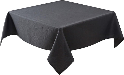 Mantel Biscaynebay cuadrado texturizado 70x70, negro, ideal para cenas elegantes.
