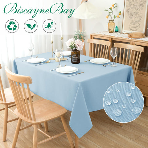 Mantel Biscaynebay resistente al agua, ideal para derrames en comidas.