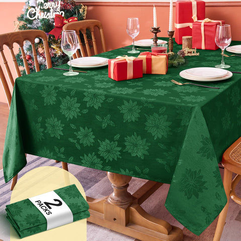 Mantel Biscaynebay 60x84 rectangular verde bosque para comedor elegante.