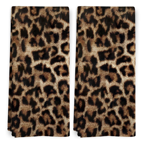 BitKAM toalla leopardo cocina, diseño llamativo, ideal para secar manos y decorar la encimera.